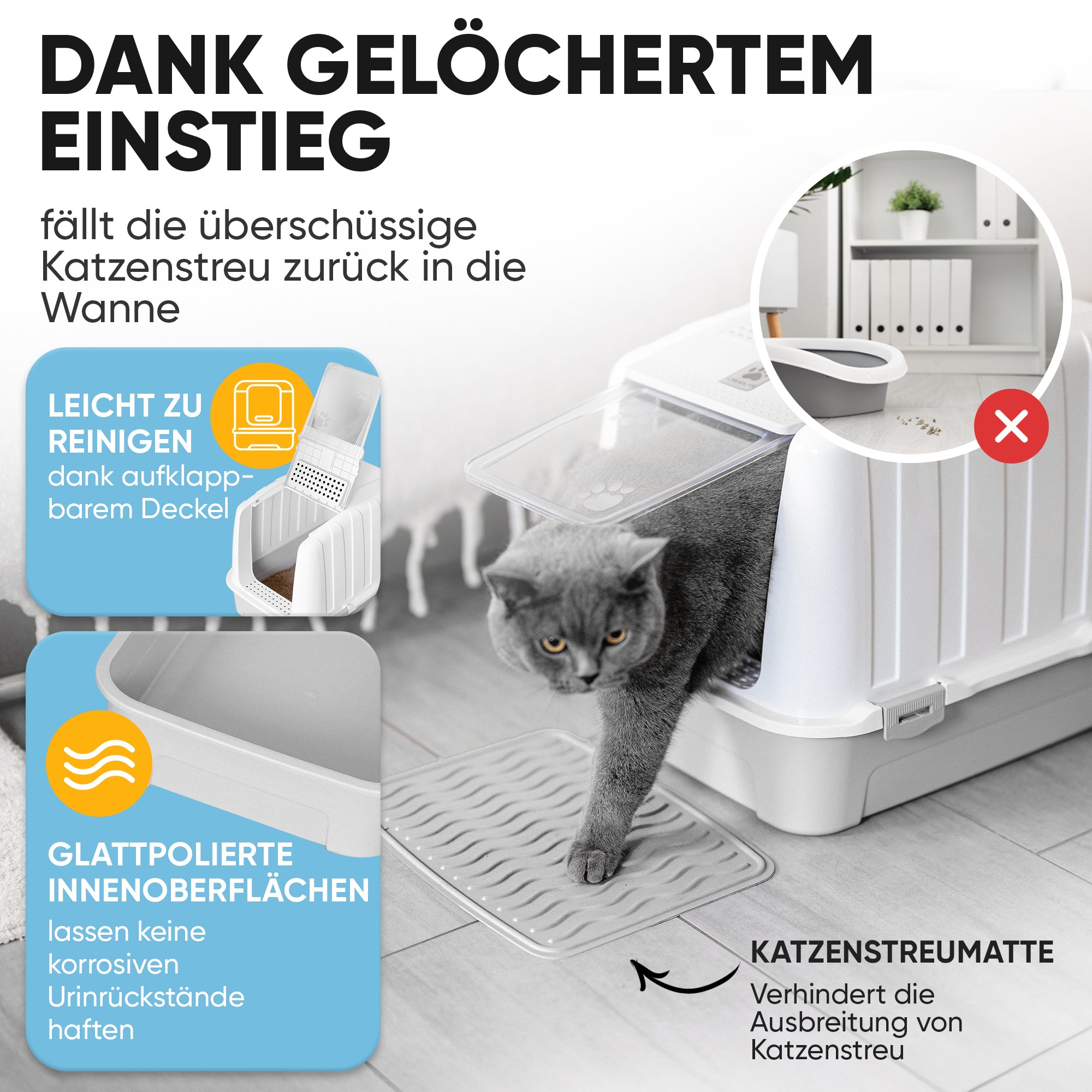Katzenklo mit Deckel