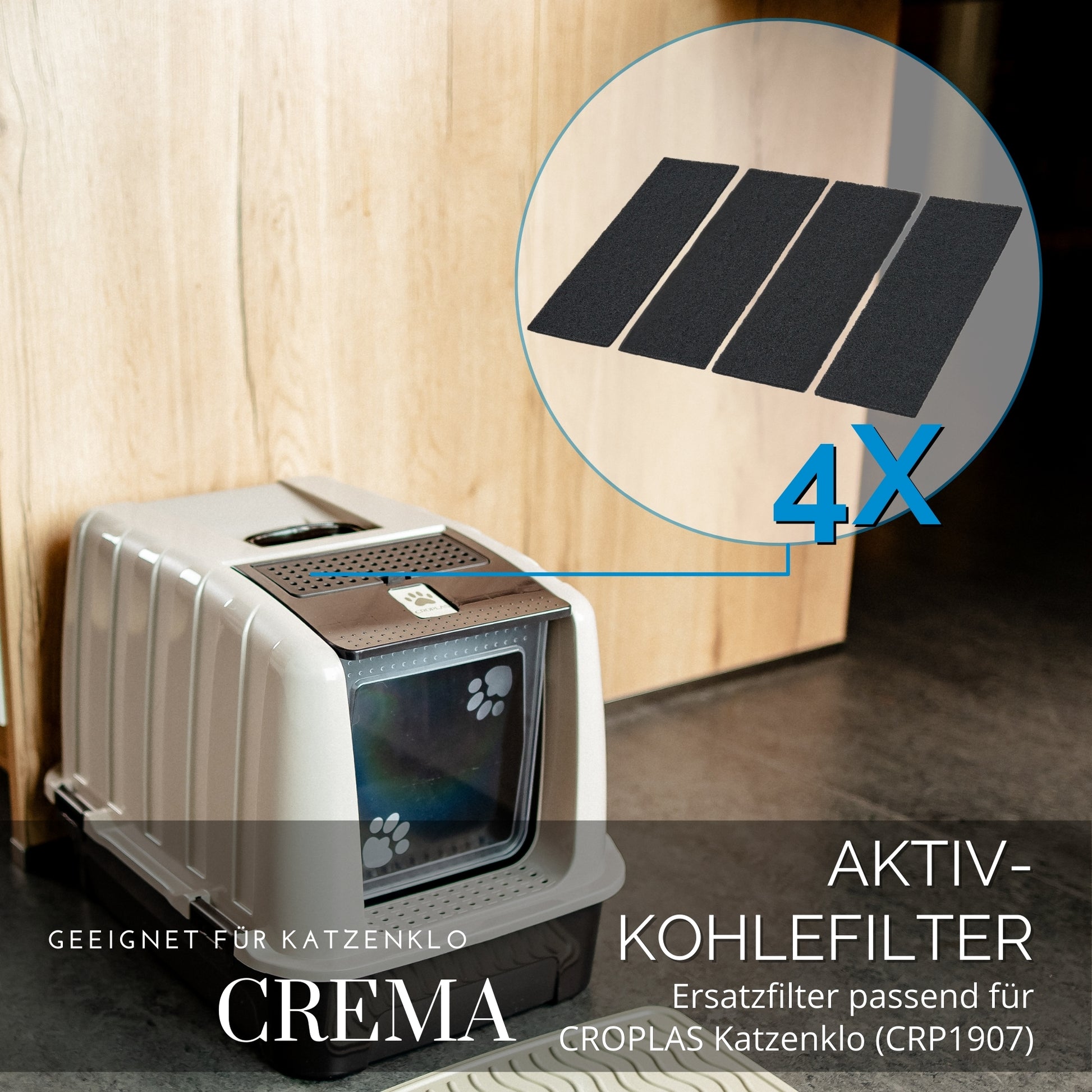 CROPLAS Aktivkohlefilter - 4er